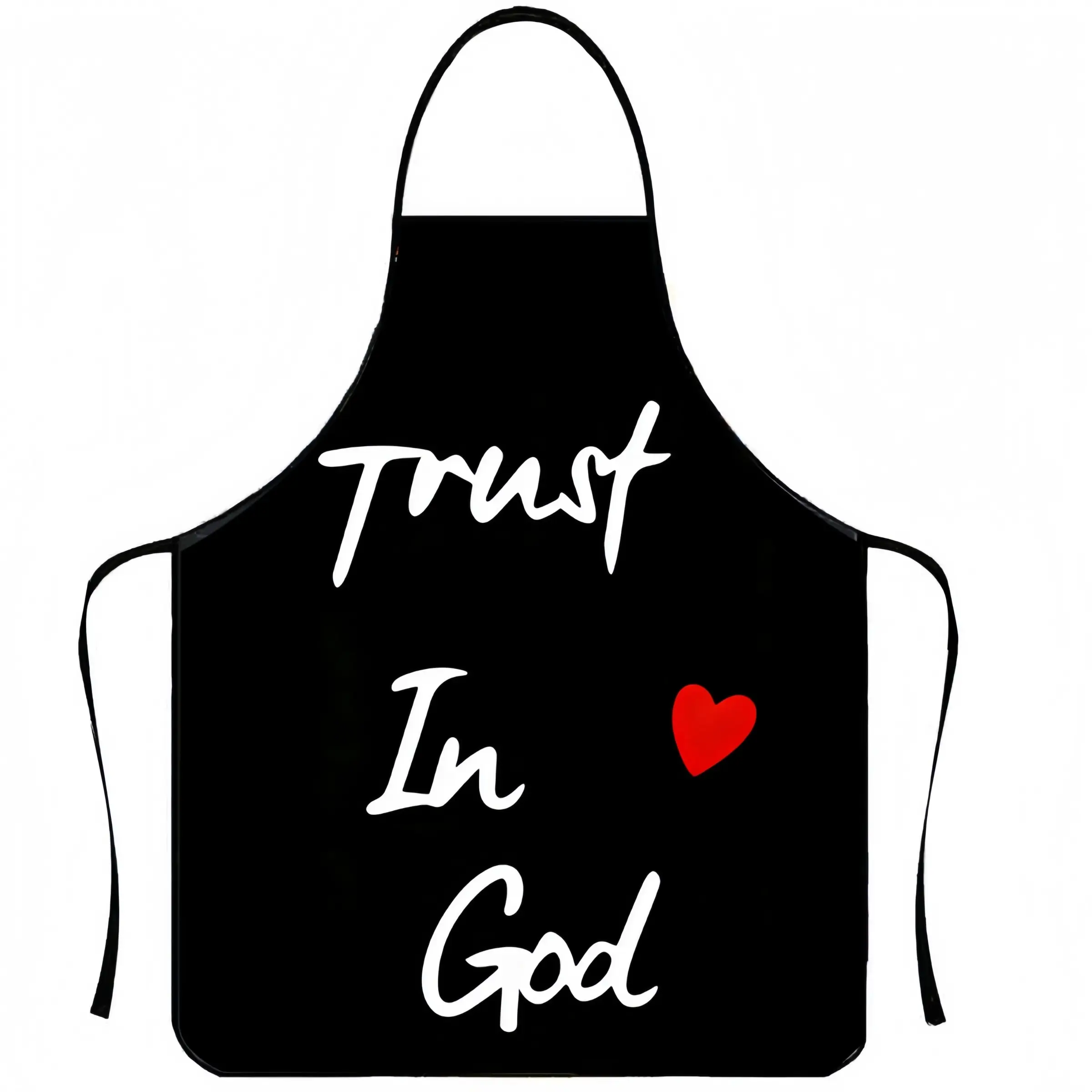 TRUST IN GOD Pattern Apron, 1 Count Polyester  Kitchen Apron for Cooking, Kitchen Cooking Aprons, Jesus,Bible,Christmas Gift, Winter Apron for Women,Christmas Decorations,Nails Design Tool,Kitchen Accessory