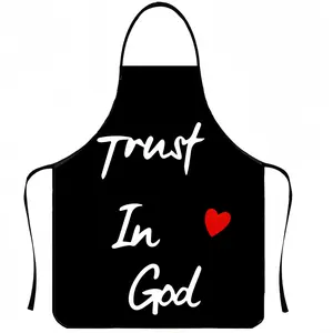 TRUST IN GOD Pattern Apron, 1 Count Polyester  Kitchen Apron for Cooking, Jesus,Bible,Christmas Gift, Winter Apron for Women,Christmas Decorations,Nails Design Tool,Kitchen Accessory