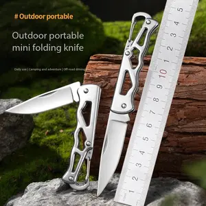 Titanium Alloy Climbing Carabiner Keychain, Edc Multi-Functional Tool with Folding Knife and Bottle Opener, Outdoor Camping Daily Carry