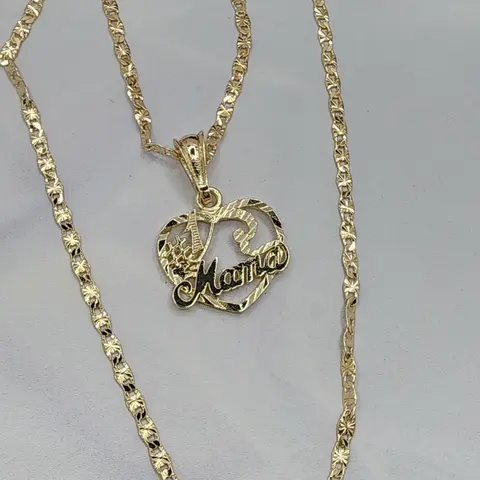 MAMA #1 HEART  style chain gold plated no fade 18"inches 24"inches available  chains
