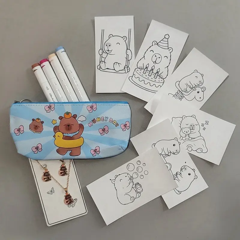 Kids Capybara coloring gift pack