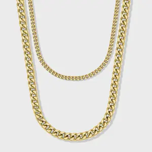 Cuban 5mm + Franco 3mm Stack (Gold)