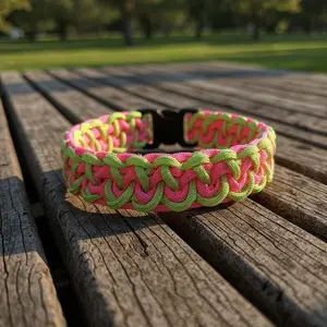 Hell Kitty Creations Custom Paracord Cat Collar - Hand-Braided Weave, Weatherproof, Durable Designer Pet Accessory, Secure Adjustable Buckle, Multi-Size, Multiple Colors