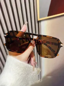 Women's Dual-Bridge Aviator Sunglasses, Styling Sunglasses, Stylish Eyewear Accessory, Perfect for Casual & Daily Wear, Enhance Your Look