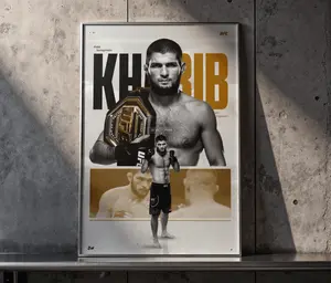 Khabib Nurmagomedov | UFC Champion Poster Artwork “Unbroken Eagle — A Fighter With 29 Victories And Eternal Pride” — For MMA Fans, For Drops That Hit With Ruthless Strength