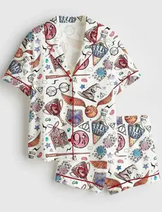 HP Wizard School Wizard Academy Magic School Pajama Set, Wizard Academy Magic Pajama Sleepwear, Nightwear Set Gifts For Her