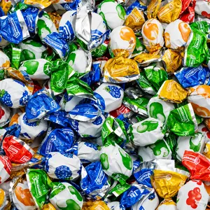 Colombina Mini FRUIT FILLED Hard Candy 2.2 lb – Bulk Bag, Liquid Center & Hard Shell, Individually Wrapped (660 Pieces)
