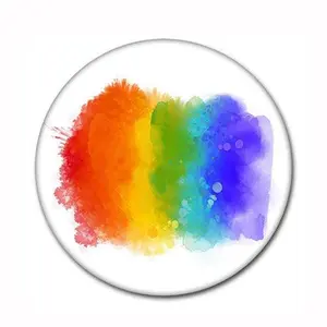 Rainbow Smudge Pin-Back Button