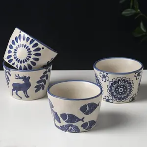 Floral Pattern Ceramic Coffee Cup, 1 Count  Modern Casual Tea Cup, Drinking Cup for Home Office Use, Coffee Shop Cups, Kitchen Accessories, Drinkware