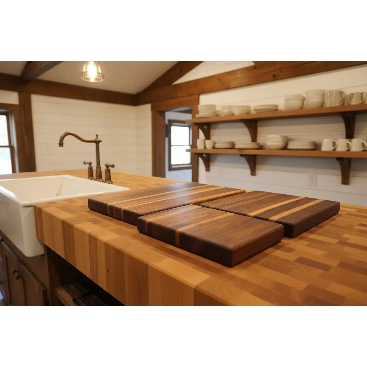 Black Walnut Cutting Board Set — Handcrafted Edge Grain Quality