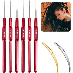 Crochet Hook Hair Tool, Needle Hooks Dreadlock Kit for Braid Dreadlocks