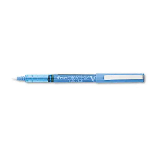 Pilot Precise-V V5 Fine Tip Rolling Ball Pens - 0.25 mm Micro Point, Blue Barrel, Concentric Ring Ink Feeder, Large Visible Ink Supply, Blue Writing Refills, Pack of 12 (Office Stationery Writing Tool), Blue Writing Pens & Refills