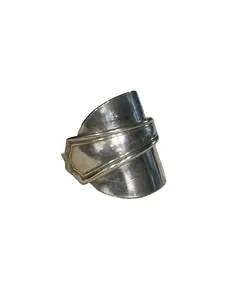 Vintage Silver Plate Saddle Style Spoon Ring Size 11.75 Handcrafted from Antique Silverware with Minor Wear and Age Marks