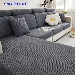 Stretchy Sofa Cover, Geometric Pattern Modern Non-Slip Couch Protector, Fits L-Shaped and All Styles Sofas, Living Room Use