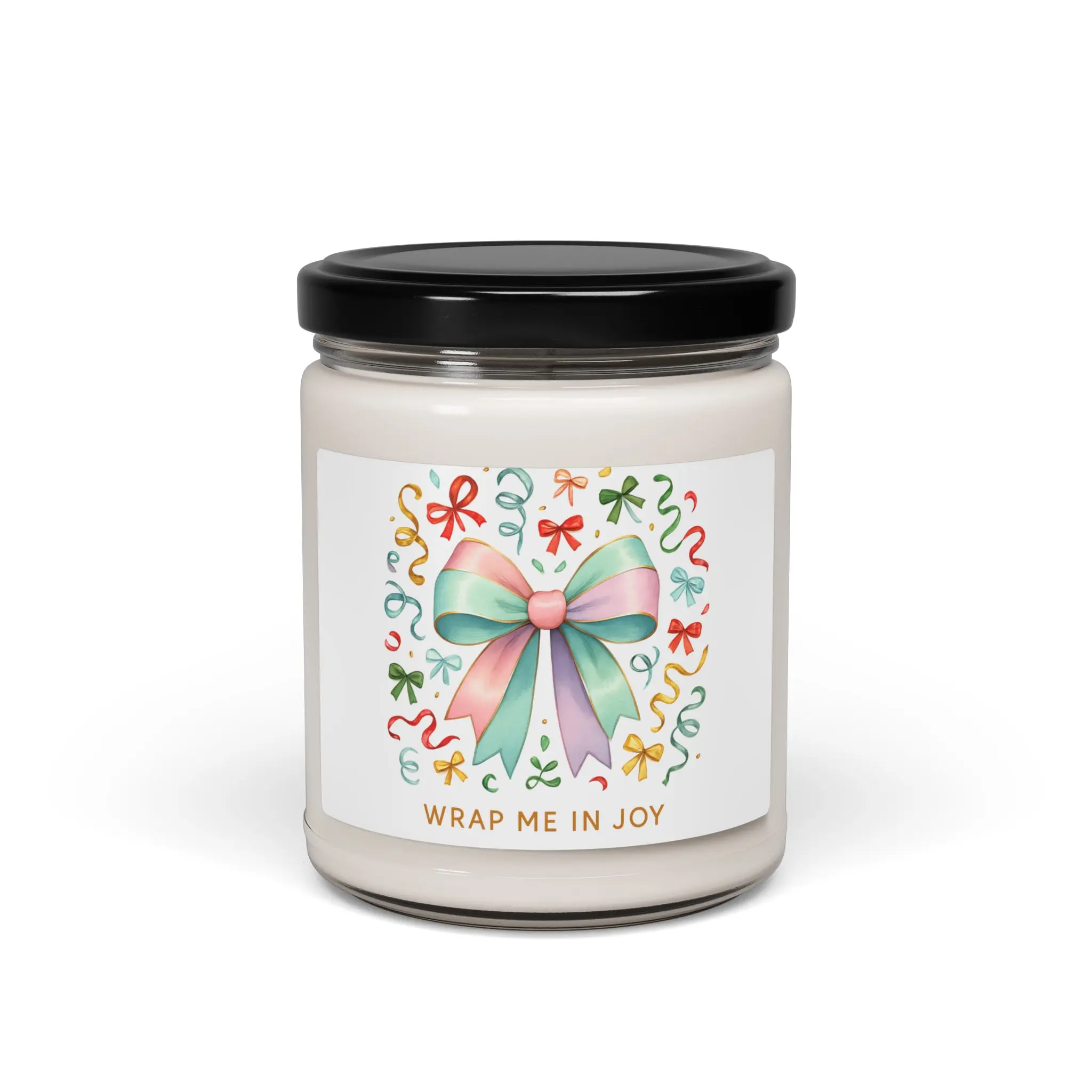 Pastel Bow 'Wrap Me in Joy' Candle | 9oz Soy Candle