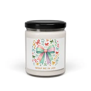 Pastel Bow 'Wrap Me in Joy' Candle | 9oz Soy Candle