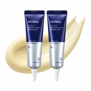 [Boncept Official] Retinol Serum for Face 2500 IU Wrinkle - Shot Perfector Duo – Korean skin care Intensive Cream for Anti aging, Wrinkles, Pore care, Firming with Bakuchiol for Begginners | 0.5 fl. oz. / 15 ml