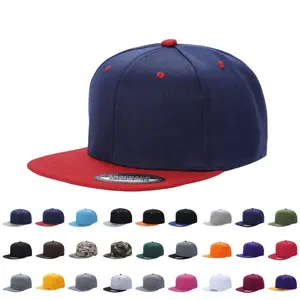 Men’s Adjustable Flat trucker hat - Brim Snapback - Two - Tone, Multiple Color Choices for Casual Outfits