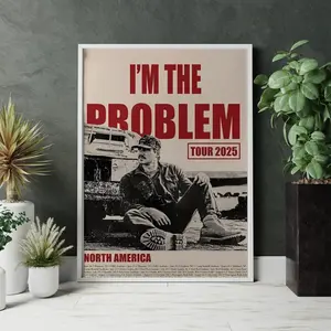 Morgan I'm the Problem Tour 2025 Poster Classic retro music canvas art decor