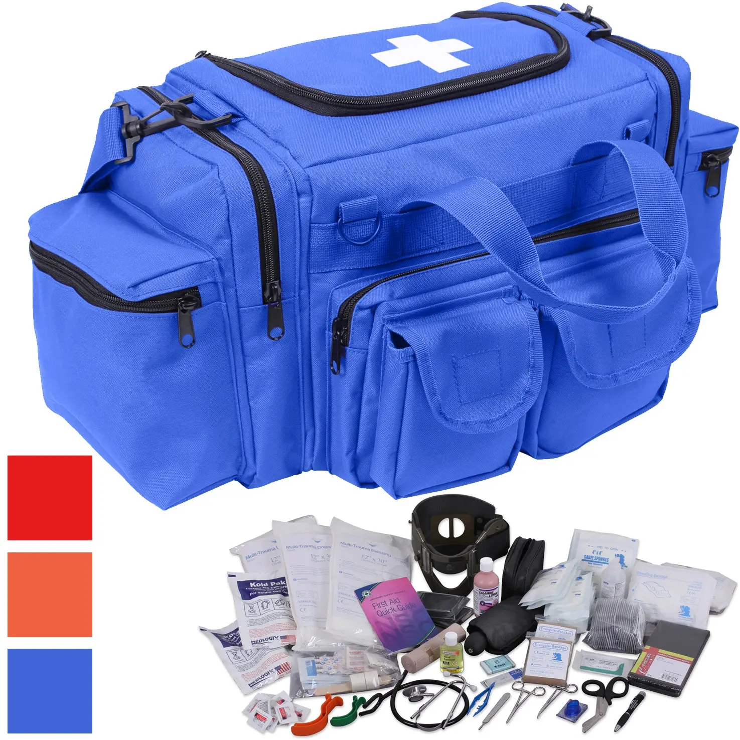 EMT Trauma Emergency Kit, 6-Loop Bandolier EMT Bag with Over 200 Items, Home Improvement-Security & Safety Emergency Kit