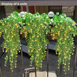 Artificial Eucalyptus Camellia Vine, Outdoor False Hanging Plant, Hanging Plant Vines, Fake Plant Vine, Decoration for Home Garden Wedding Party, Fruit