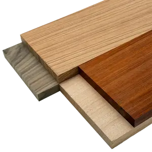 Imported Exotic Hardwood Variety Pack -  Red Zebrawood, Walnut, Padauk, Okoume - 3/4" x 6" (4 Pcs)