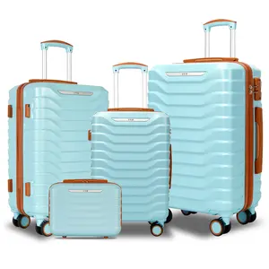 UUH Luggage Set Lightweight Hard Shell, Suitcase with 360° Spinner Wheels & TSA Lock, Scratch-Resistant Travel Suitcase (13in/20in/24in/28in)