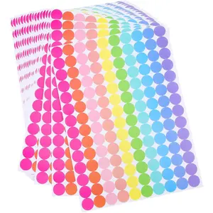 2800 count Colored Dot Stickers 3/4 Inch Round Color Coding Labels, Garage  Stickers Circle Price Tags Blank Removable Polka Label for Office Classroom Student (Macaron Color)