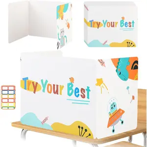 24 Pcs Cardboard Privacy Desk Dividers for Students Privacy Shield Folder Boards Classroom Divider for School Teachers Home