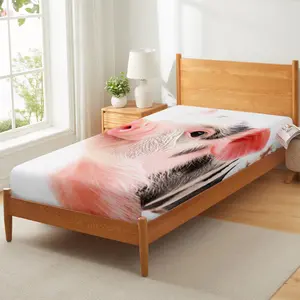 Pig Bedding Set Cute Pig Fitted Sheet Animal Theme Bed Cover Farm Animal Sheet Set with Deep Pocket for Kids Boys Girls Teens 1 Fitted Sheet with 2 Pillow Cases