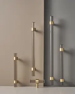 CATSKILL CLEAR SMOKE ACRYLIC CABINET PULL