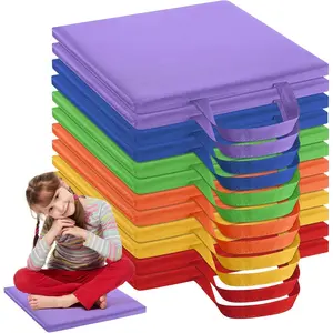12 Pcs 12'' Flexible Floor Cushions with Handles for Classroom Floor Seating for Story Time Daycare Preschool Nursery