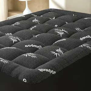 Queen Size Mattress Topper Viscose Derived from Bamboo Soft Thick Pillow Top Mattress Pad Cover for Back Pain Cooling Mattress Protector with 8-21 Inch Deep Pocket Dark Grey