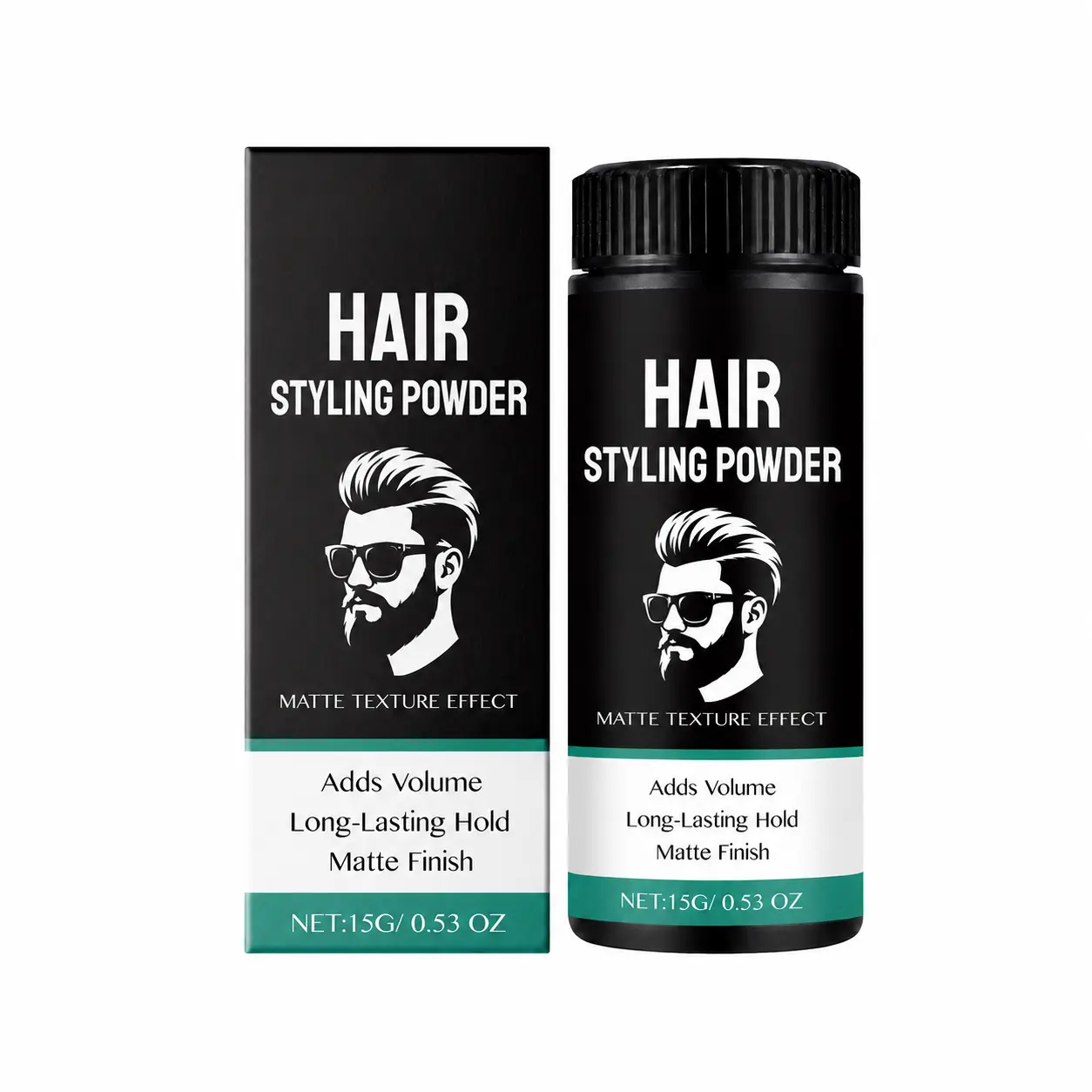 15g Men’s Hair Styling Powder, Matte Texturizing Formula for Added Volume and Flexible Hold, Lightweight Hair Styling for Fine and Flat Hair