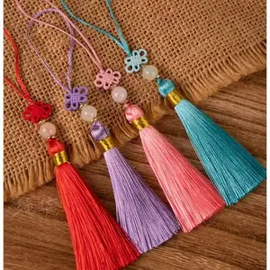 10pcs Classical Style Tassel Pendant, Chinese Knot Tassel DIY Curtain Clothes Bag Craft Supplies, Perfect for Home Decor & Crafts