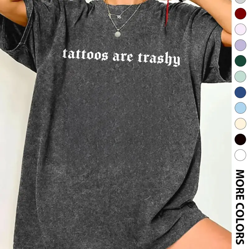 Women's Letter Print Graphic Round Neck Fitted Tee, Top, Fashion Casual Chic Streetwear Crew Neck T-Shirt Fit for Daily Holiday Vacation Outdoor Wear, Ladies Clothes for All Seasons, Womenswear