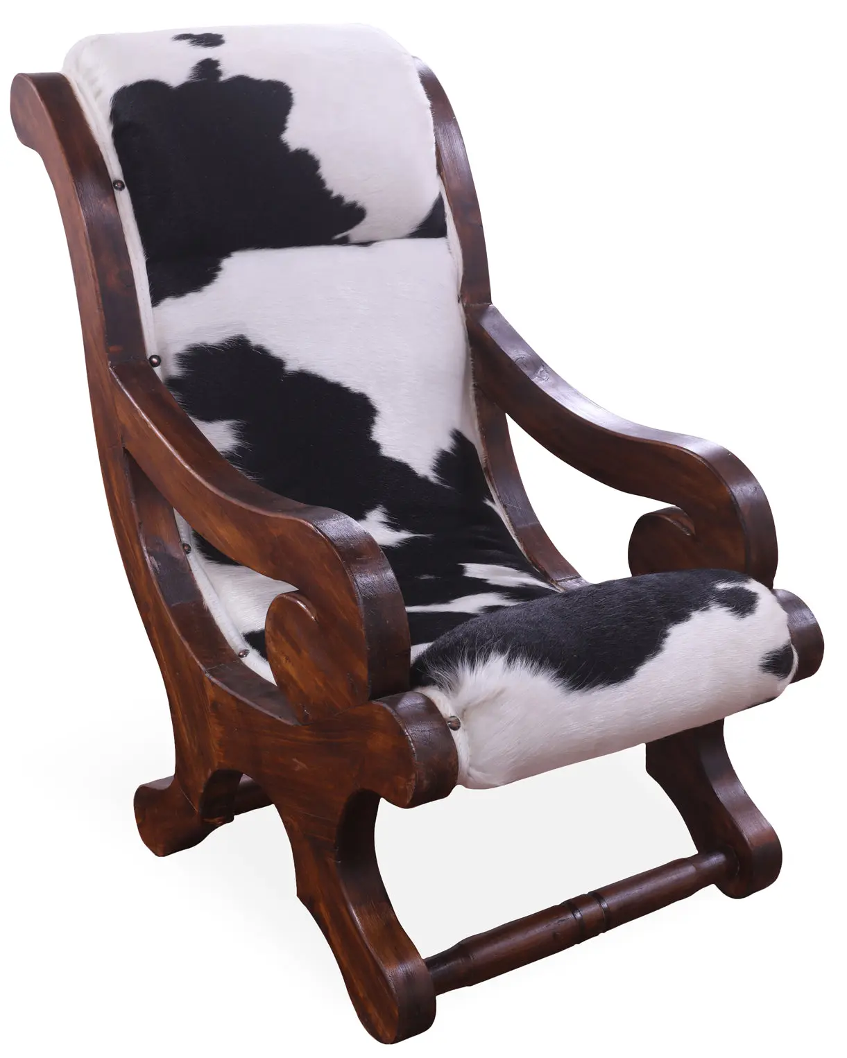 SUPER SALE Hair-On Cowhide Handcrafted Reclaimed Wood Chair