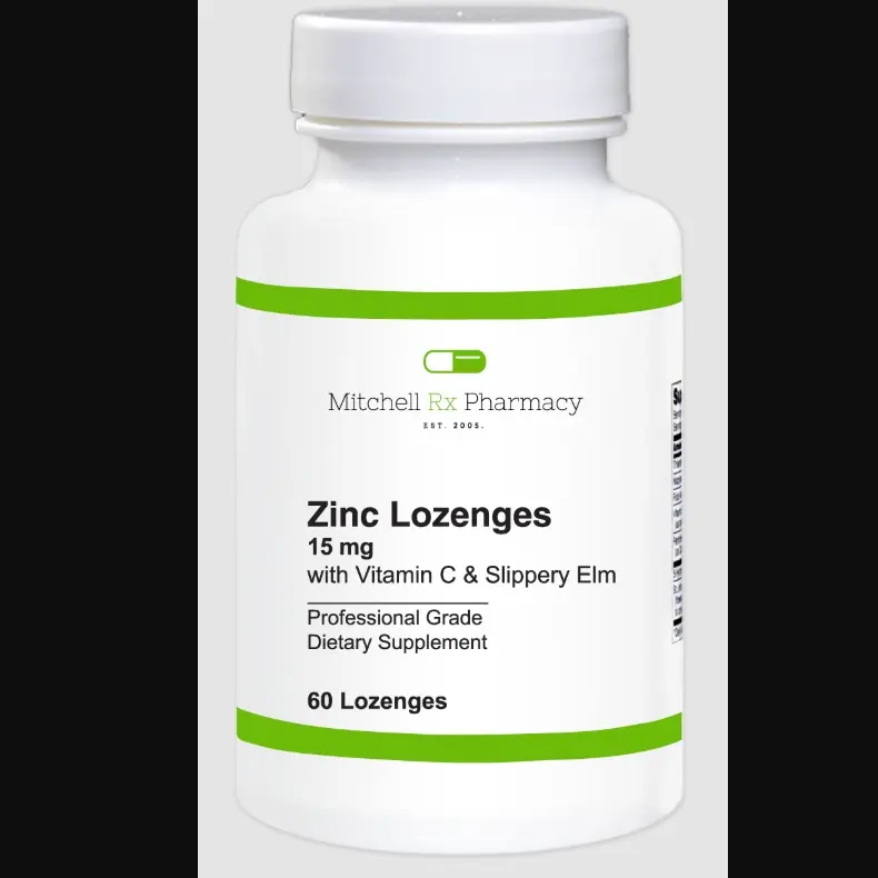 Zinc Lozenges  15 mg with Vitamin C & Slippery Elm Healthcare Dietary