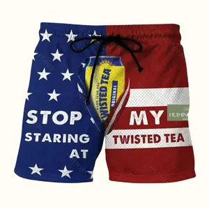 Stop Starting At My Twisted Tea Unisex Mesh Shorts, Hawaiian Shorts, Summer Vibe, Men Clothes, Beach Short, Perfect Gift For Fans