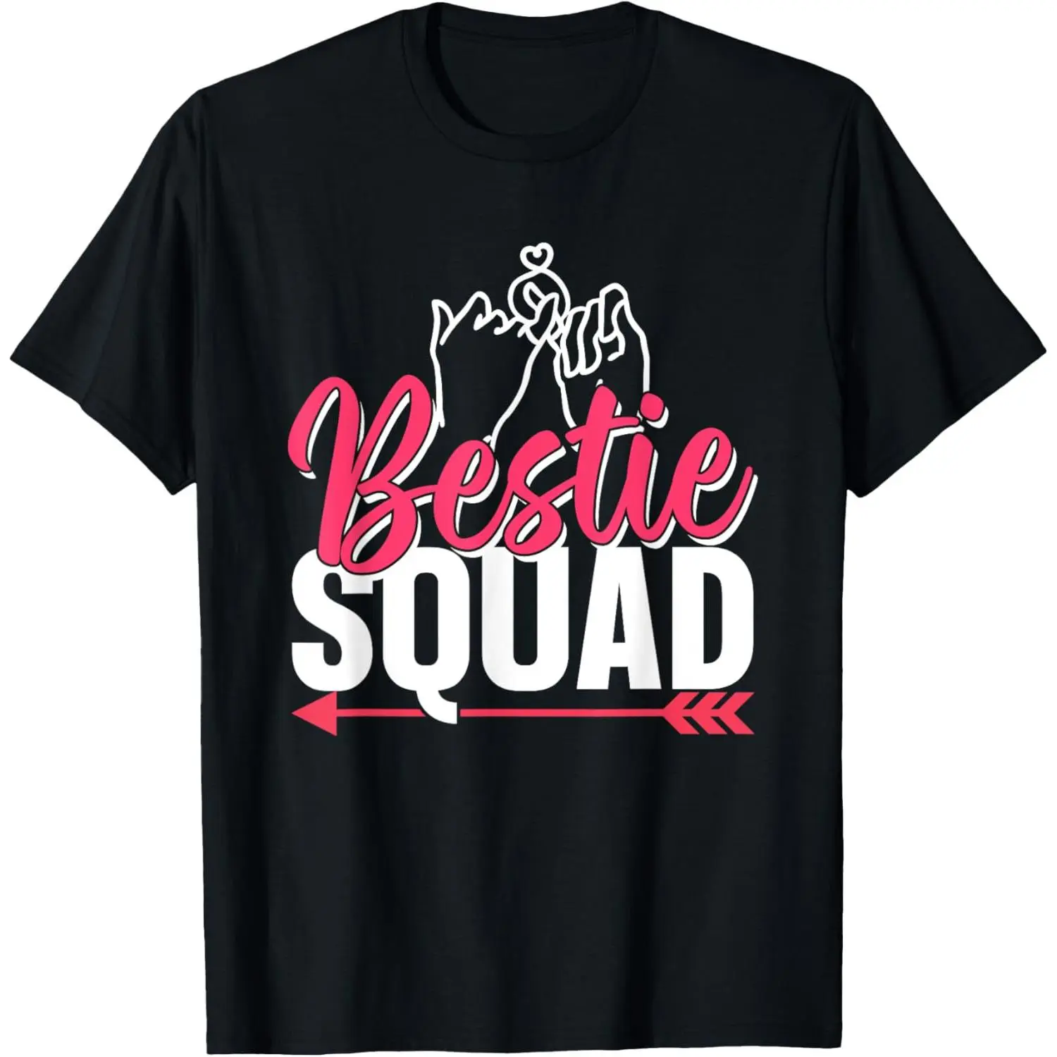 100% Cotton Bestie Crew Friendship Best Friend Cute Besties T-Shirt Round Neck Short Sleeve T-Shirt Women's Men Graphic Tee