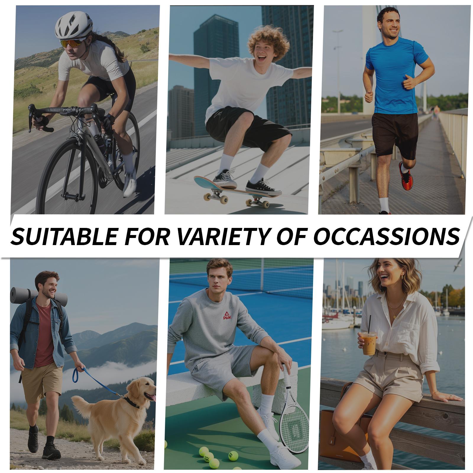 Insoles & Unisex Cotton Mid-Calf Socks  Black & White | Perfect for Shoes | All-Day Comfort Four pairs of socks