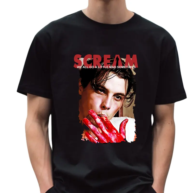 Scream 2 ムービープロモーションt シャツ 90s スクリーム2 Vintage Scream 2 Horror Movie Promo Shirt Stanley Desantis Tee