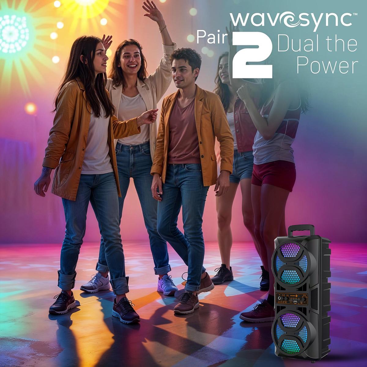 Portable wireless Bluetooth speaker, dual speakers/supports dual pairing, with microphone, RGB lighting, supports SD card, FM, USB, and subwoofer; perfect for gatherings, beach parties, music parties, birthday parties, and as an Easter gift