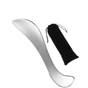 Stainless Steel Gua Sha Massage Tool for Soft Tissue Muscle Scraping Back Leg Arm Neck Shoulder Physiotherapy Relax Muscles Athletes Essential Durable Hygienic Body Care