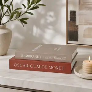 2pcs Elegant Decorative Books, Paper Simulation Book Ornaments, Modern Home Style, Coffee Table Decor, Living Room Tea Tray, Aesthetic Room Decoration, Photo Props, Holiday Decorations