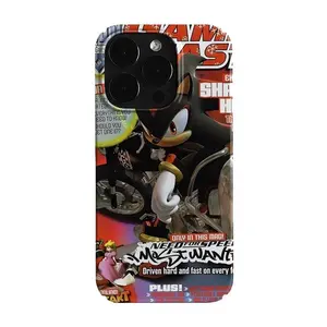 Shadow the Hedgehog x Phone Case - Need for Speed Magazine Collage Style | TikTok Trendy Design – For iPhone 17/17 Air/17 Pro Max/16/15/14/13