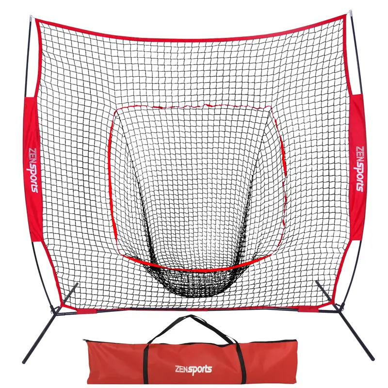 ZENY Baseball Practice Net 7x7FT/ 5x5FT Portable Softball Hitting Pitching Net W/Carrying Bag