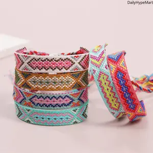 Boho Handmade Woven Friendship Bracelet, Adjustable, Multi-Color with Tassel, Ideal for Anniversary Gift