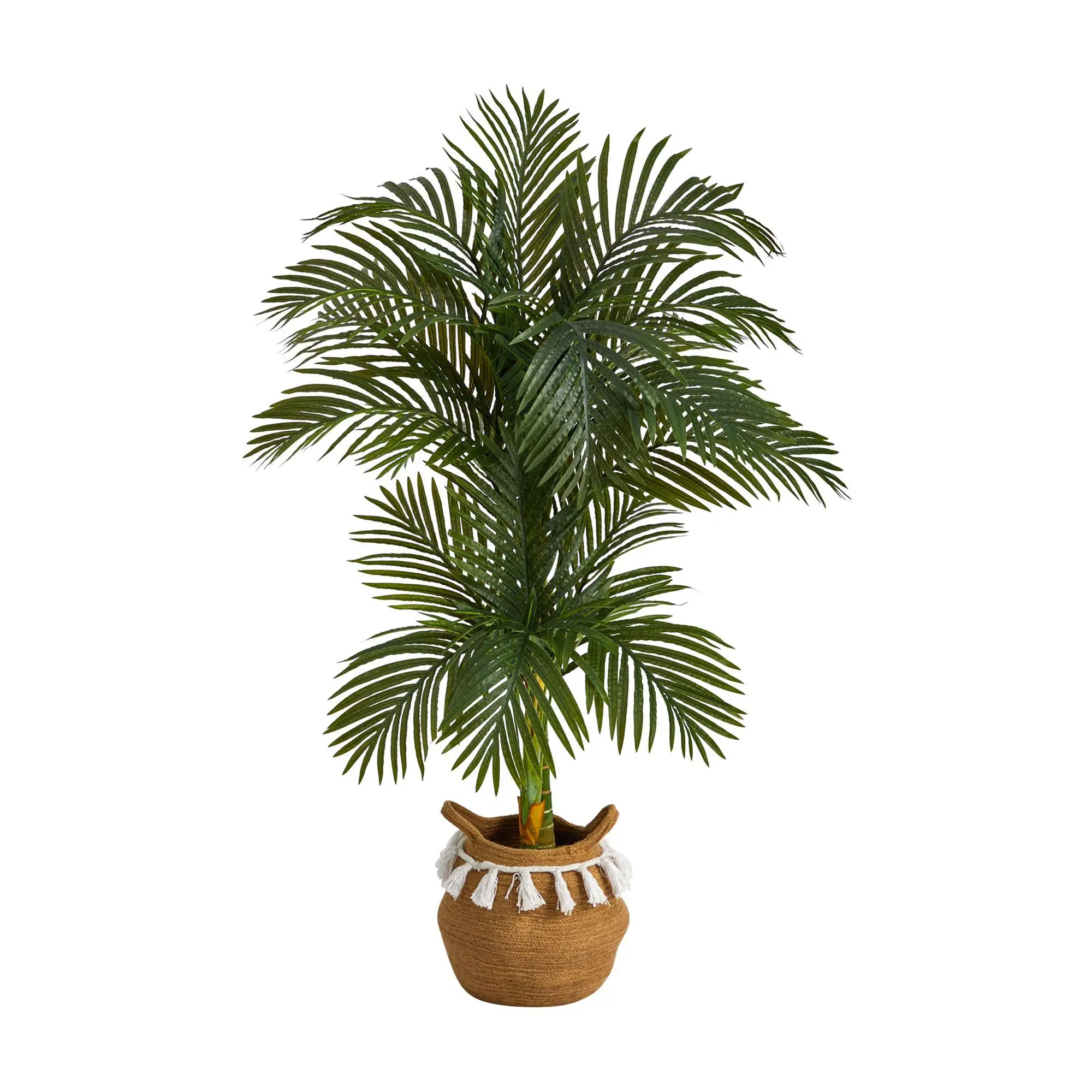 Nearly Natural 5-ft Artificial Double Stalk Palm Tree