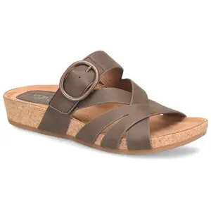 Eurosoft Strappy Slide Cork Casual Sandal- Gwenda